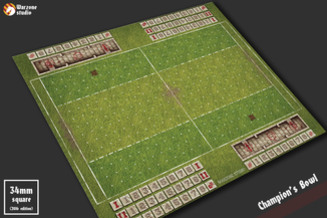 Fantasy Football Small Size 29 mm LAVA ROLLABLE GAMING MAT for Blood Bowl 