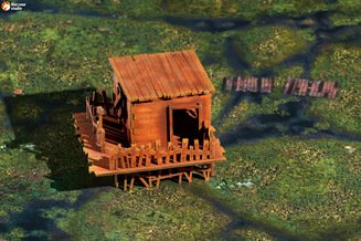 Wargaming terrain: Swamp den - vector