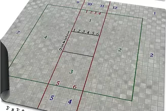 3 x 3 feet Battle mat: Paridine