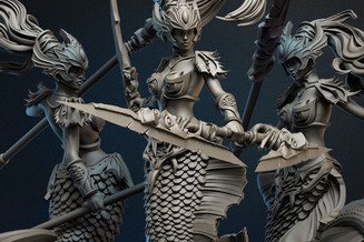 Миниатюра: Merfolk Warriors Female - 6pc
