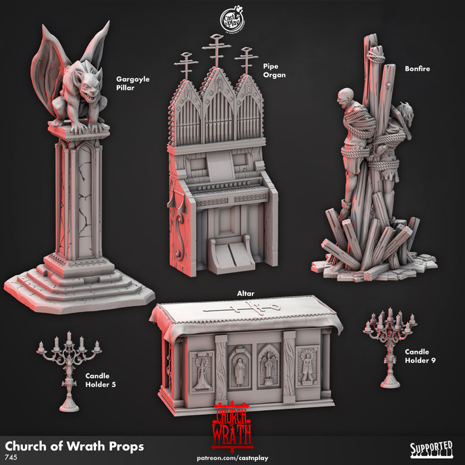 Miniature: Church of Wrath Props