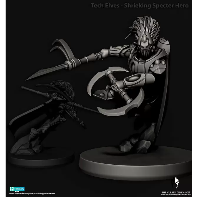 Miniature: Tech Elves Shrieking Specters Hero