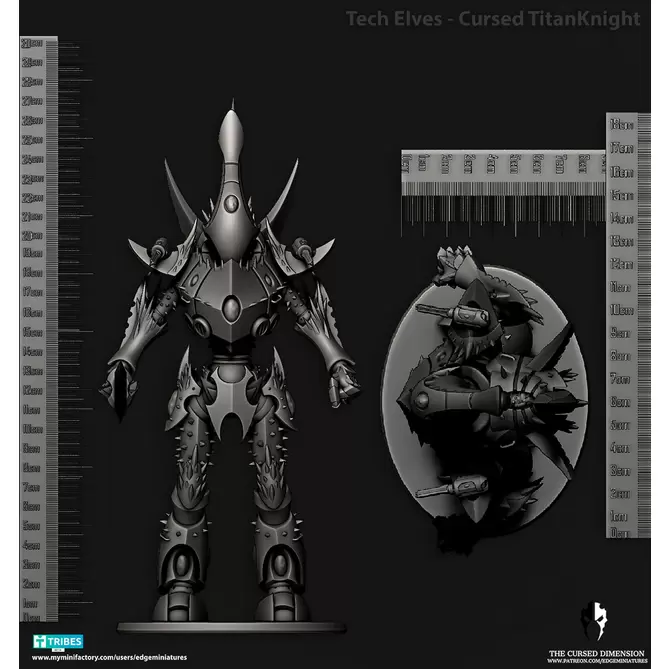 Miniature: Cursed Elves Titan Knight