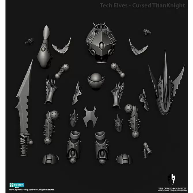 Miniature: Cursed Elves Titan Knight