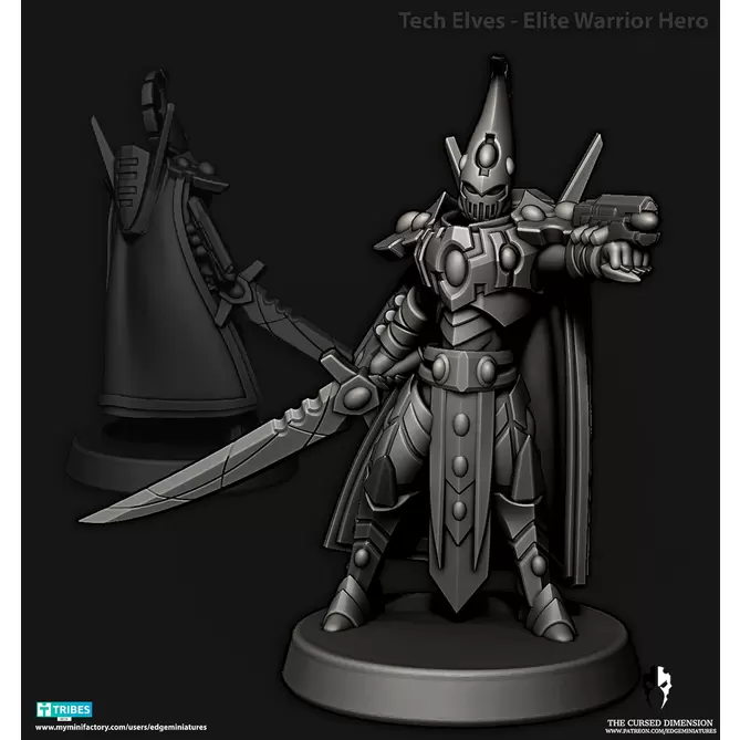 Miniature: Tech Elves Elite Warrior Hero
