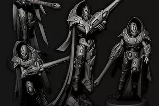 Miniature: Tech Elves Phantom Warriors