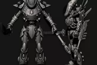 Miniature: Space Elves Titan Knight