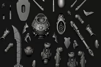 Miniature: Space Elves Titan Knight