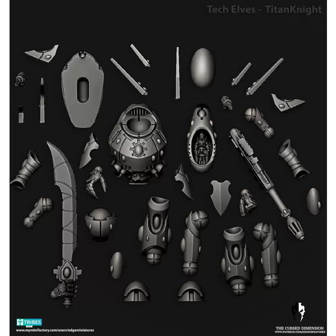 Miniature: Space Elves Titan Knight