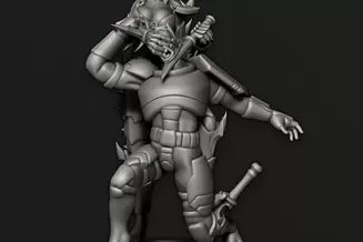 Miniature: Cursed Elves Arena Queen Pin-up