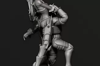 Miniature: Cursed Elves Arena Queen Pin-up