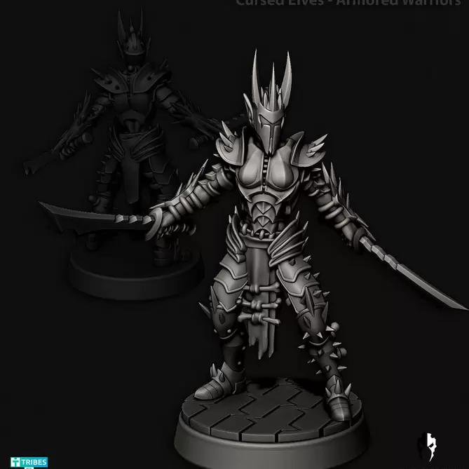 Миниатюра: Cursed Elves Alt Armored Warriors