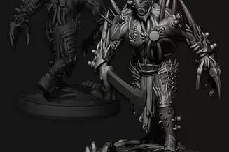 Miniature: Cursed Elves Flesh Monstrosities