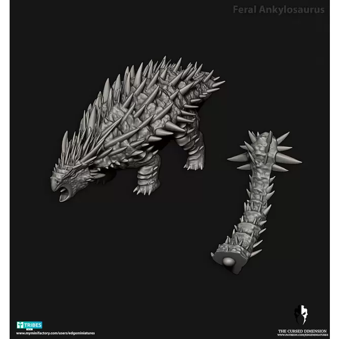 Miniature: Desert Elves Feral Ankylosaurus