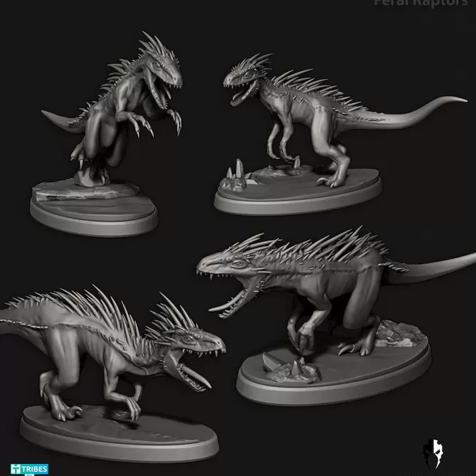 Miniature: Desert Elves Feral Raptors