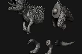 Miniature: Desert Elves Feral Rex