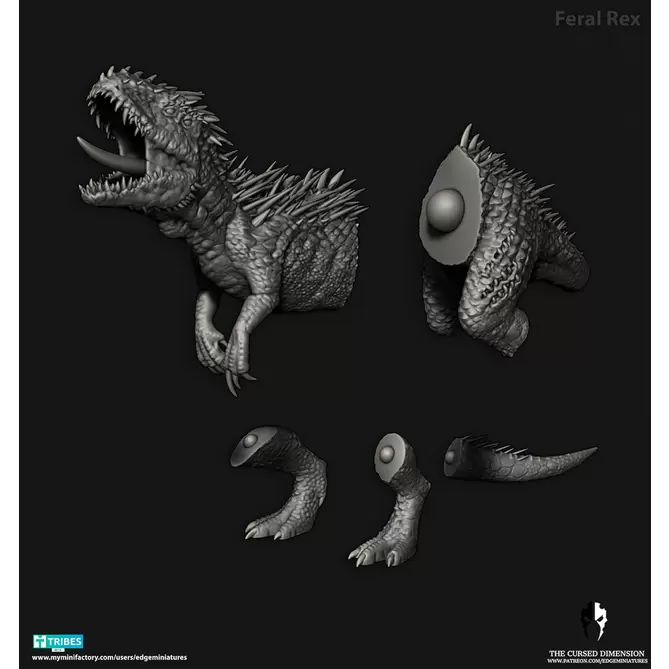 Miniature: Desert Elves Feral Rex