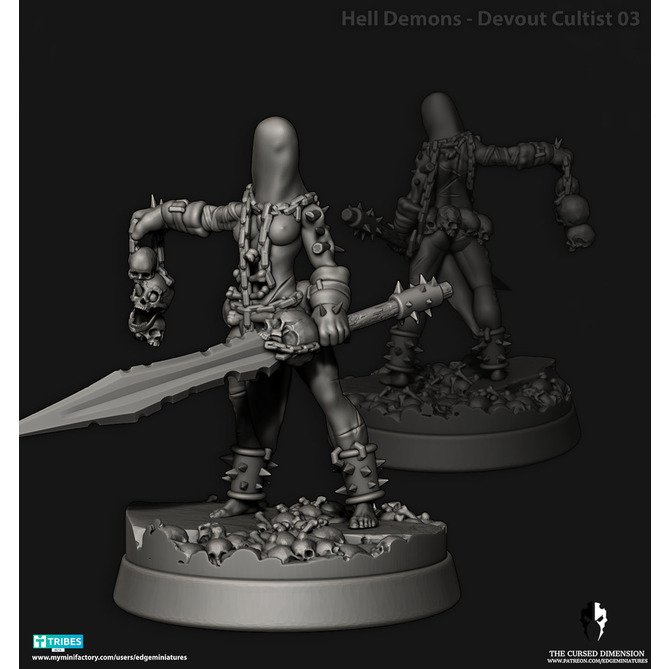 Miniature: Hell Beasts Cultists