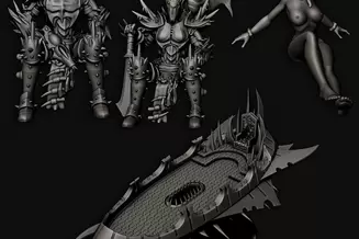 Miniature: Cursed Elves Slave Barge