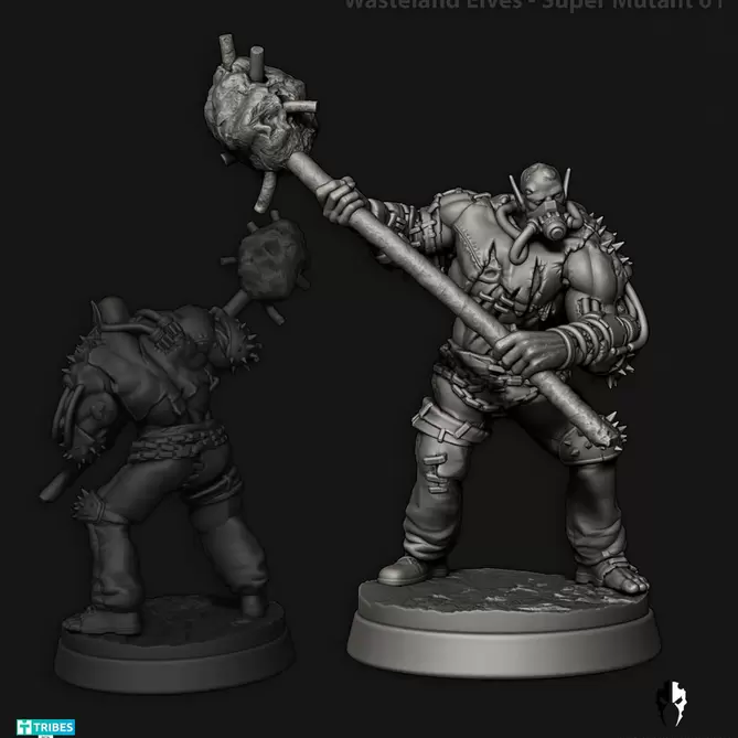Miniature: Wasteland Elves Super Mutants