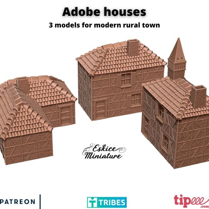 Miniature: Adobe Houses 15mm