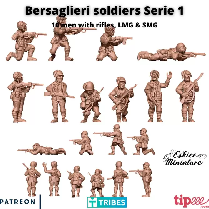 Miniature: Bersaglieri 15mm