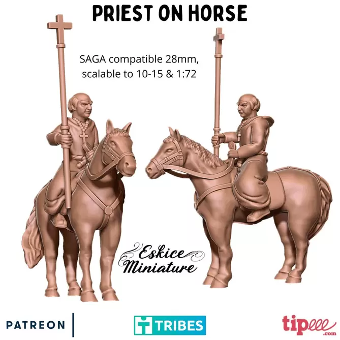 Miniature: Christian Priest Mounted
