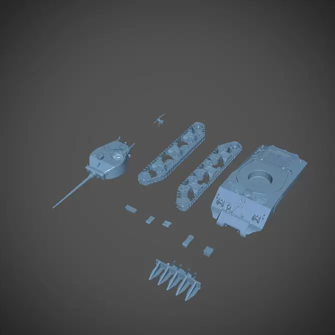 Miniature: M4 Sherman 76mm gun 15mm