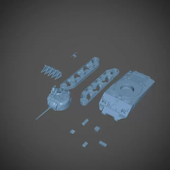 Miniature: M4 Sherman Command Tank 15mm