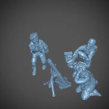 UK Paratroopers Mortar 15mm