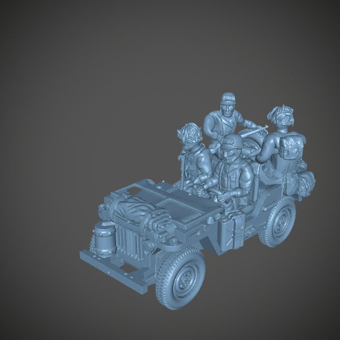 Miniature: US Jeep with crew 15mm