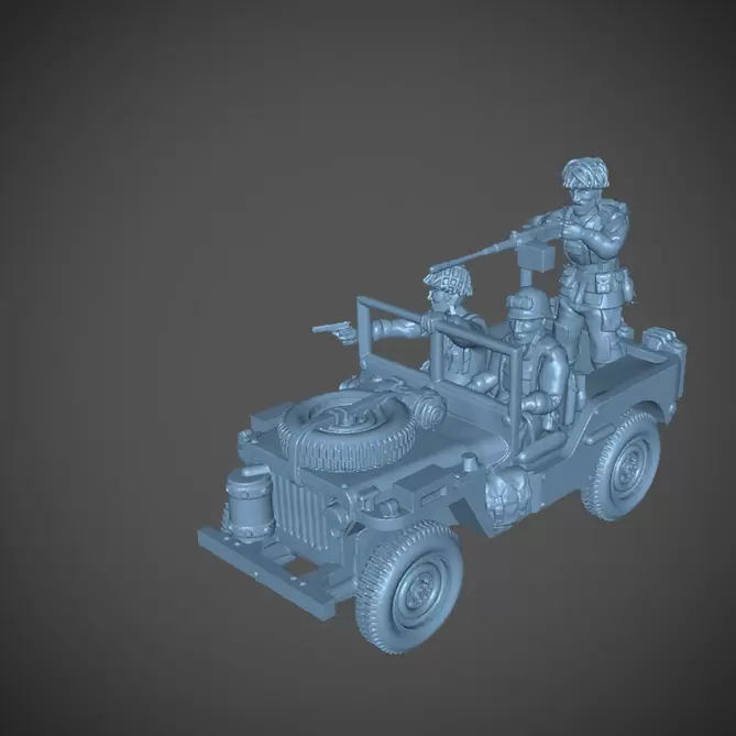 Miniature: US Jeep HMG with crew 15mm
