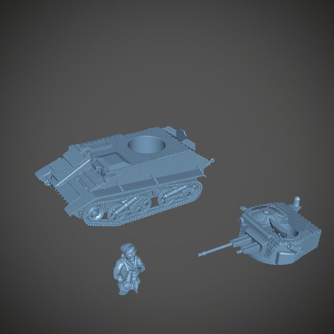 Miniature: Mk.VIC Vickers Command Tank 15mm