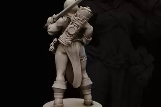 Miniature: Human Battlemage