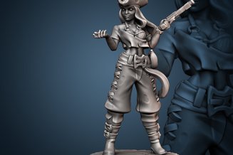 Miniature: Female Pirate