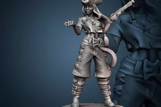 Miniature: Female Pirate