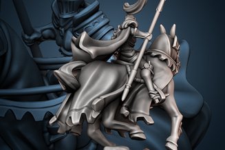 Miniature: Female Knights Mounted