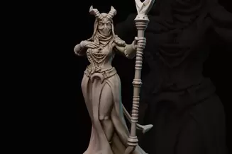 Miniature: Tiefling Mage