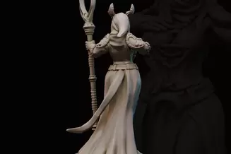 Miniature: Tiefling Mage