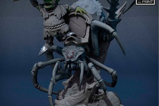 Miniature: Goblin Spider Monk 1
