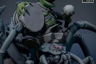 Miniature: Goblin Spider Drummer