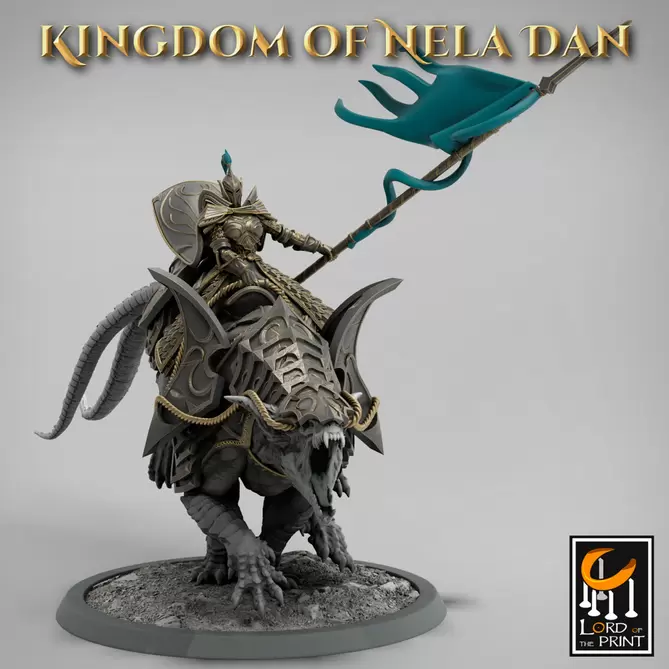 Miniature: Elven Siri Rider Bannerman