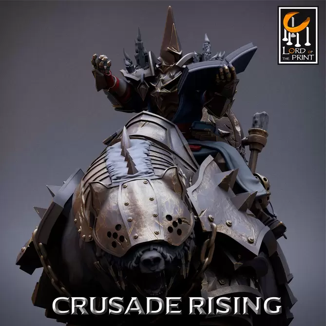 Miniature: Templar Priest (Mounted)