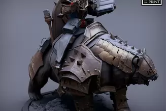 Miniature: Templar Priest (Mounted)