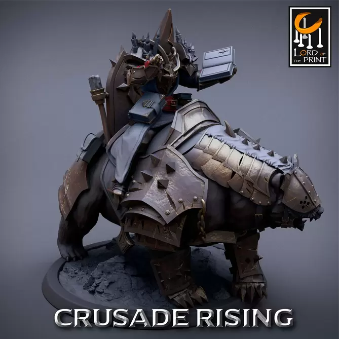 Miniature: Templar Priest (Mounted)