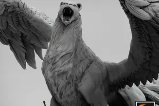 Miniature: Wild Winged Lion