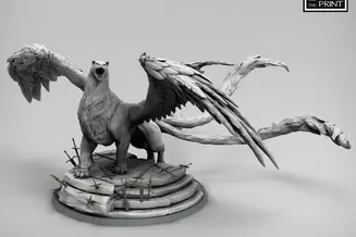Miniature: Wild Winged Lion