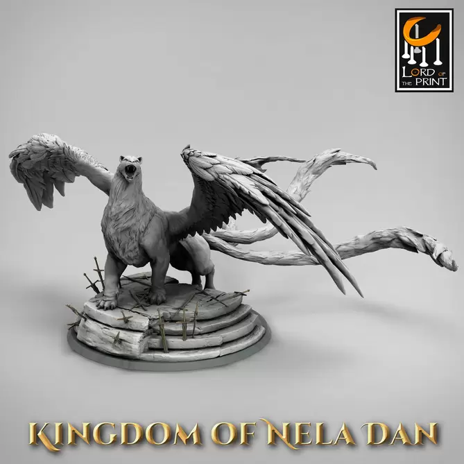 Miniature: Wild Winged Lion