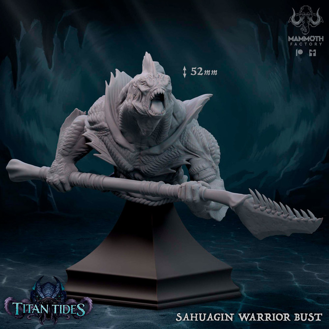Miniature: Sahuagin Warrior Bust