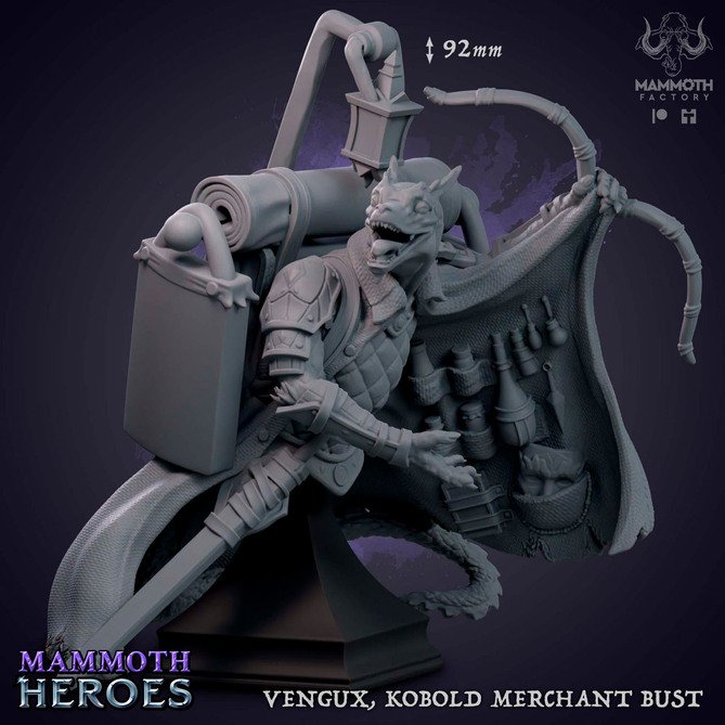 Miniature: Vengux, Kobold Merchant Bust
